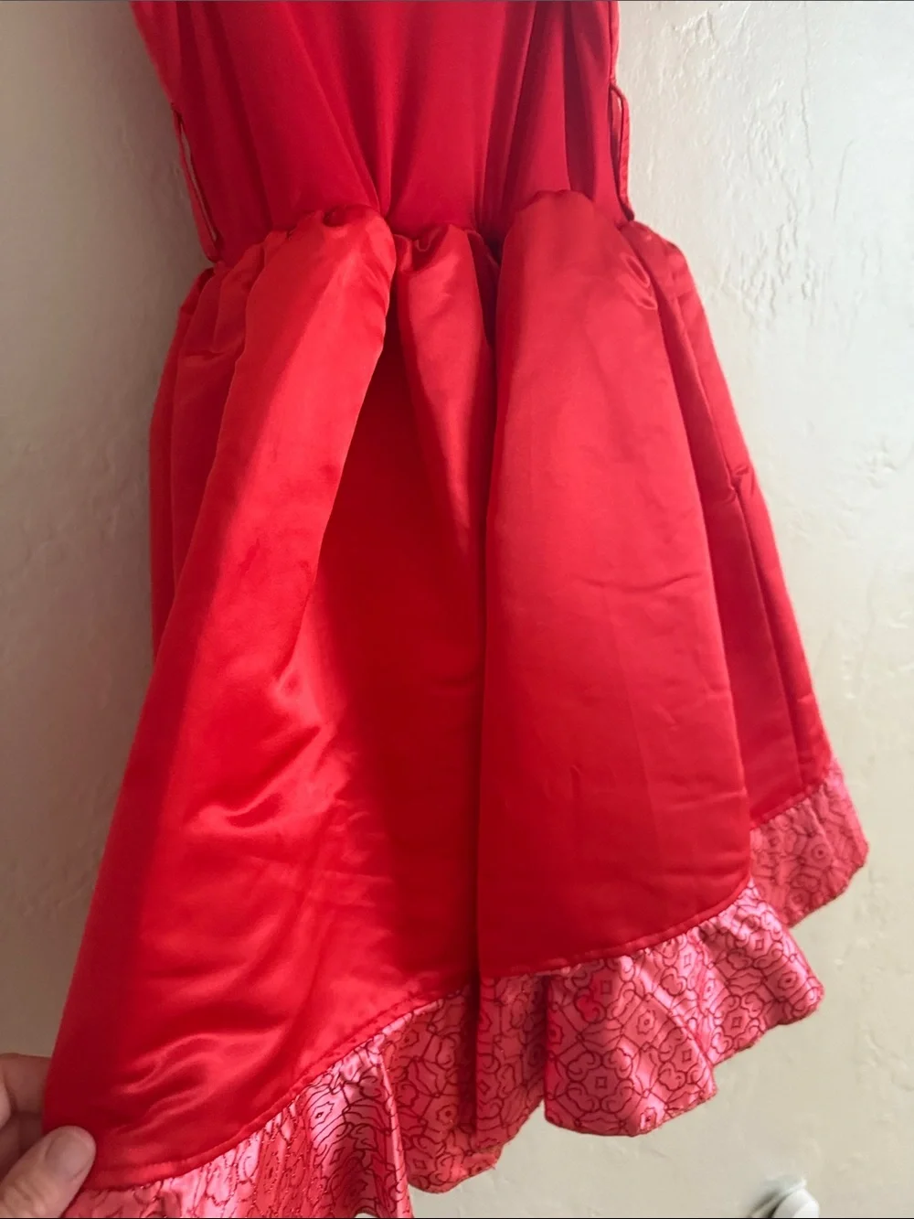 Disney Elena of Avalor Red and Pink Floral Ruffle Costume Dress